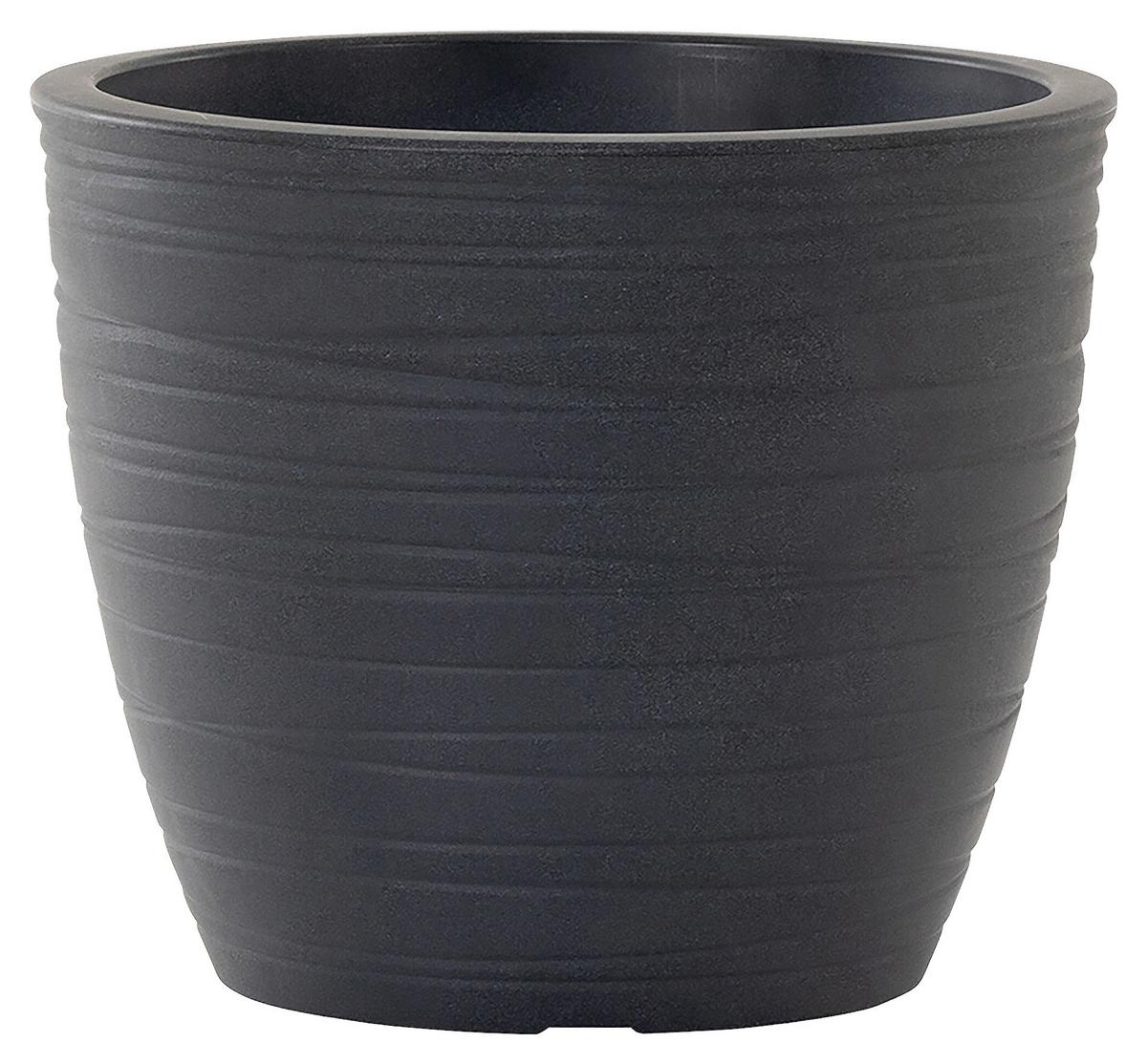 Pflanzentopf Anthrazit D: 38 Cm - Anthrazit, Basics, Kunststoff (38/32cm) - Siena Garden