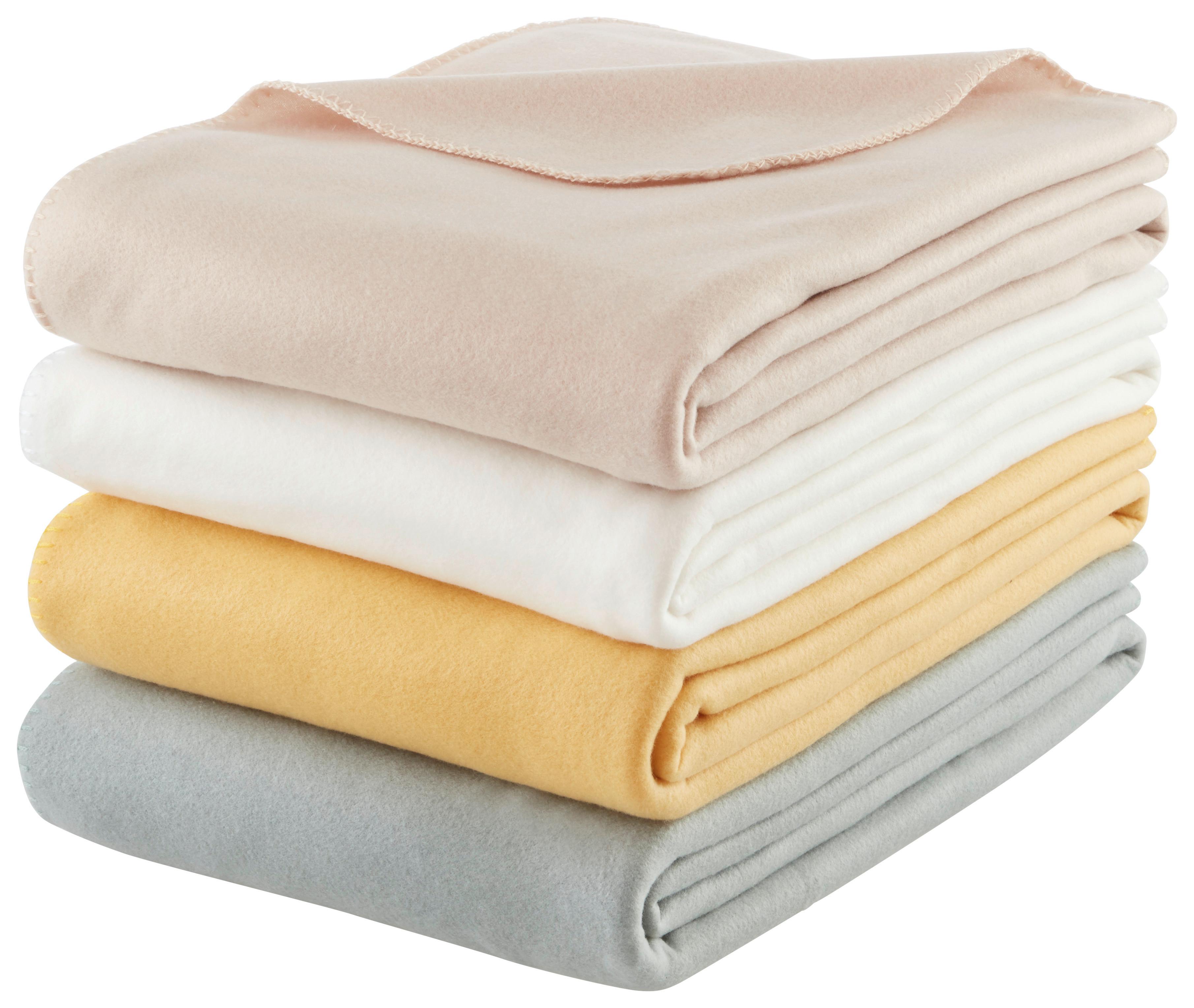 Fleecová deka Felicity, 140/200cm, žltá - žltá, Konventionell, textil (140/200cm) - Modern Living
