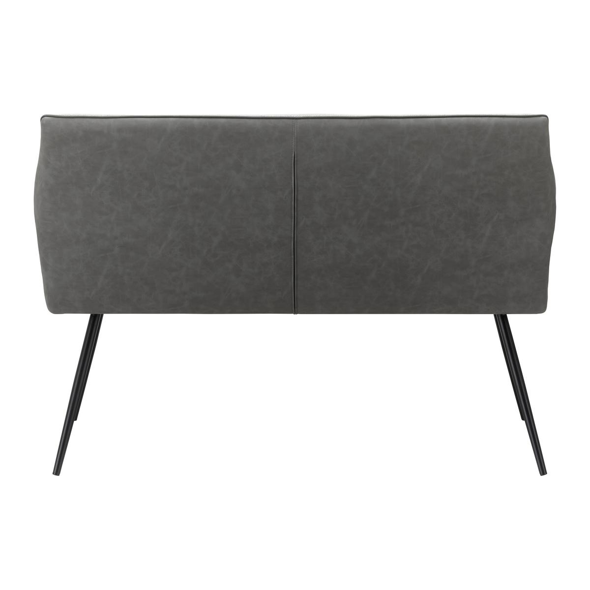 Sedací lavice Eva šedá - šedá/černá, Moderní, kov/dřevo (139/92,5/60,5cm) - Bessagi Home