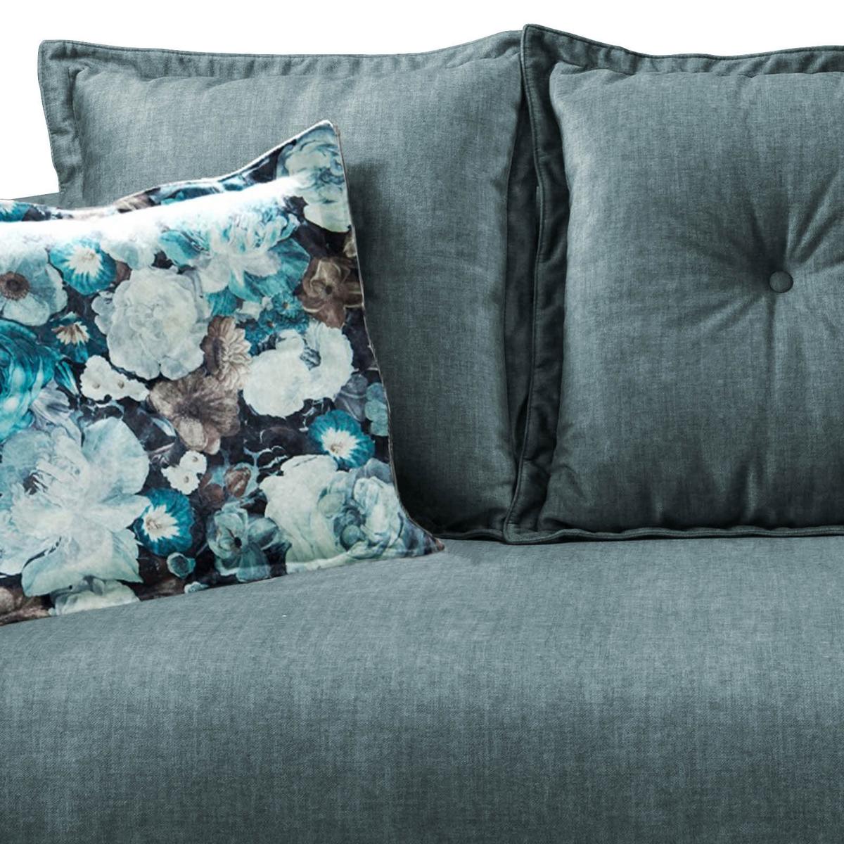 2,5-sitzer-sofa Baggio Mit Kissen Blau/grün - Blau/Multicolor, MODERN, Holz/Textil (196/94/103cm) - Livetastic