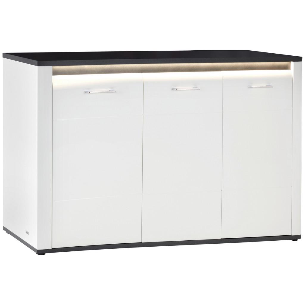 Sideboard mit Beleuchtung B 156,3 cm Alassio, Weiß