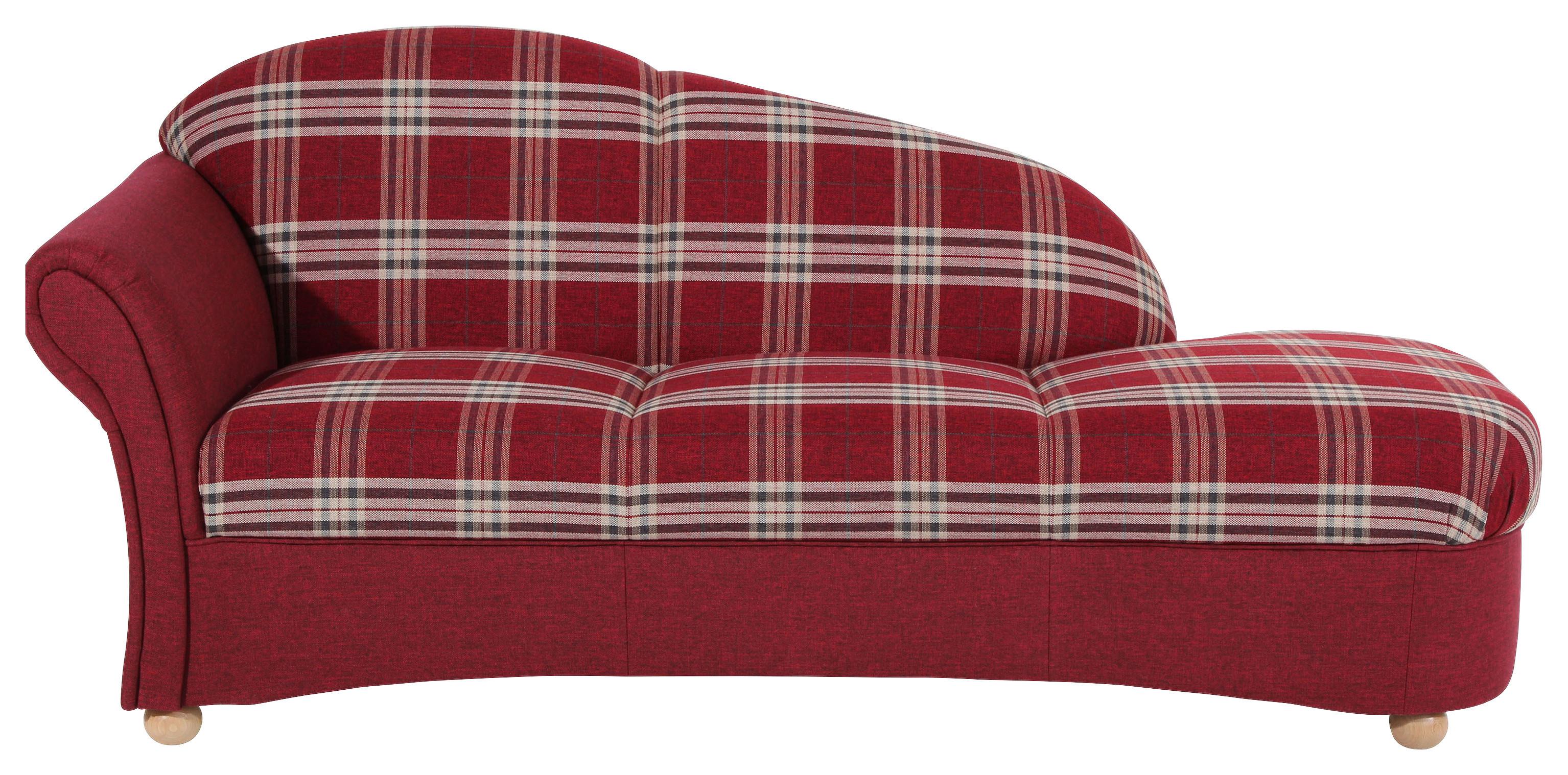 Recamiere Corona Rot, Rücken Echt - Buchefarben/Braun, Design, Textil (191/83/81cm) - Max Winzer