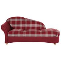 Recamiere Corona Rot, Rücken Echt - Buchefarben/Braun, Design, Textil (191/83/81cm) - Max Winzer
