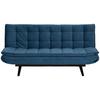 3-Sitzer-Sofa Mit Schlaffunktion Tuvalu B: 195cm - Blau/Schwarz, Design, Holz/Textil (195/96/96cm) - MID.YOU