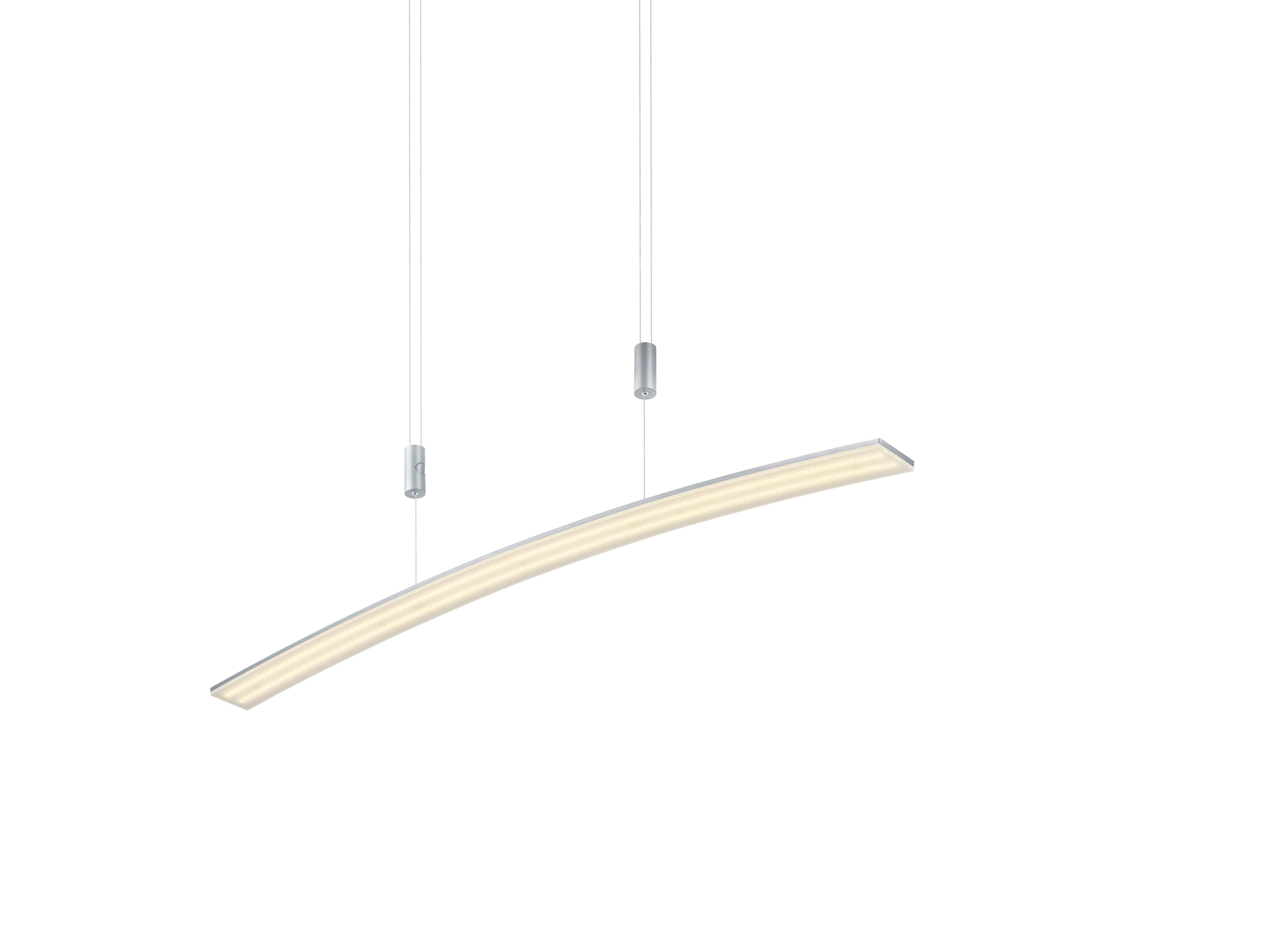 LED-Hängeleuchte 20446/1-36 - Alufarben, Design, Kunststoff/Metall (100/6/150cm) - Hell