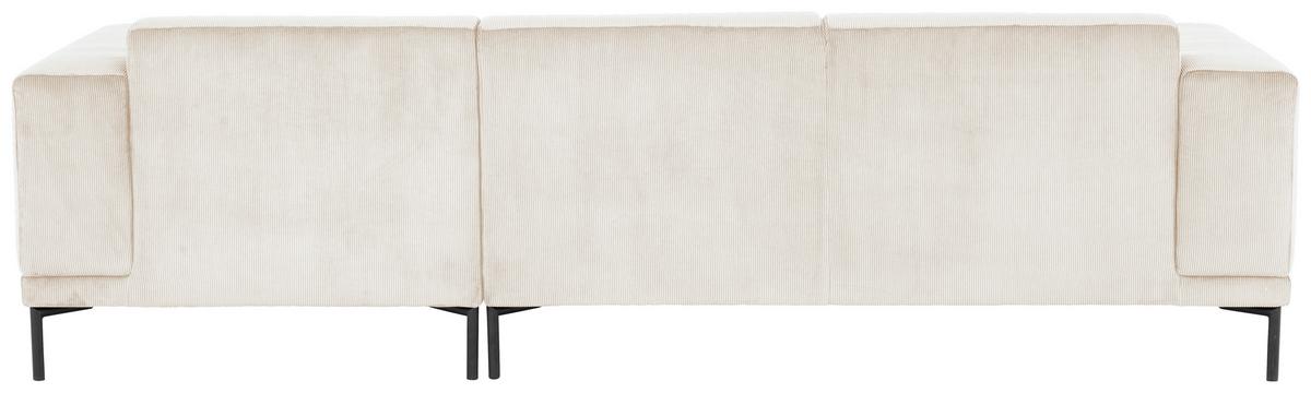 Ecksofa Erno Beige S: 262 Cm - Beige/Schwarz, Design, Textil (262/183cm) - MID.YOU