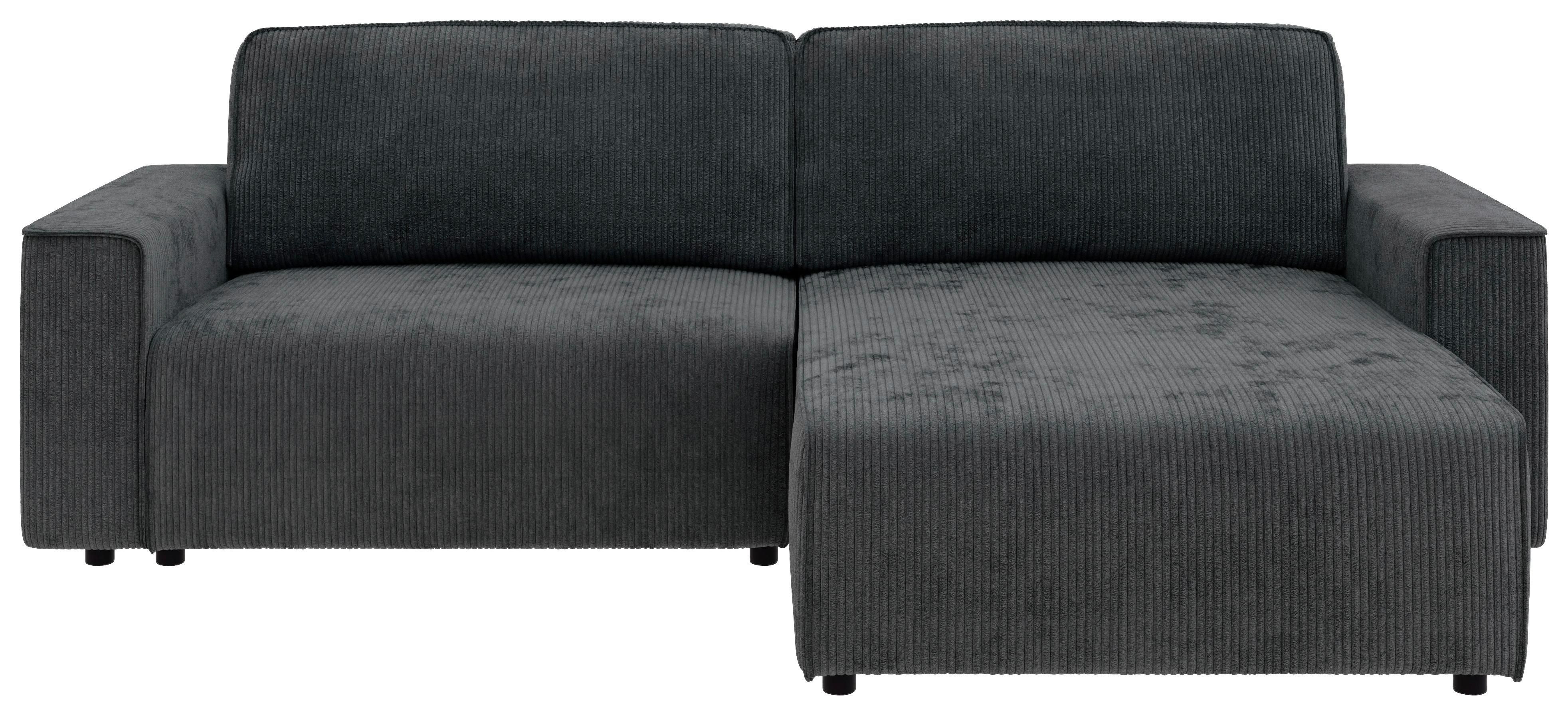 Ecksofa Chance Graphitfarben S: 165x164 cm - Schwarz/Graphitfarben, MODERN, Textil (265/164cm) - Trendmanufaktur