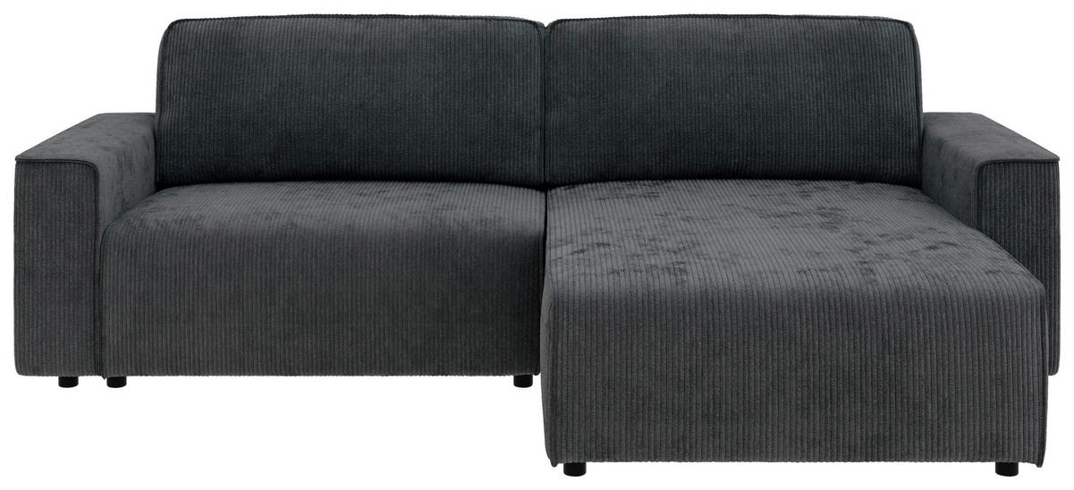 Ecksofa Chance Graphitfarben S: 165x164 cm - Schwarz/Graphitfarben, MODERN, Textil (265/164cm) - Trendmanufaktur