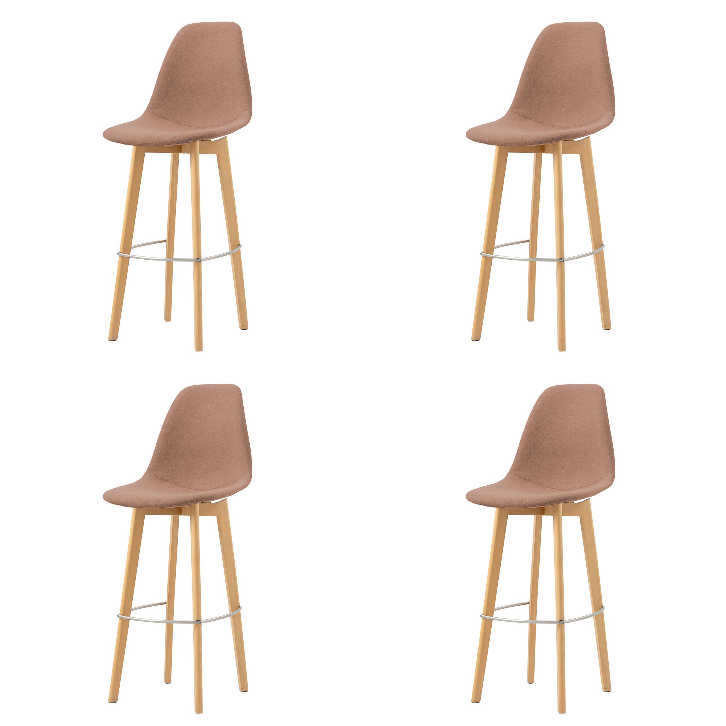 Barhocker-Set Keeve - Braun, MODERN, Holz/Metall (47/119/53cm) - MID.YOU