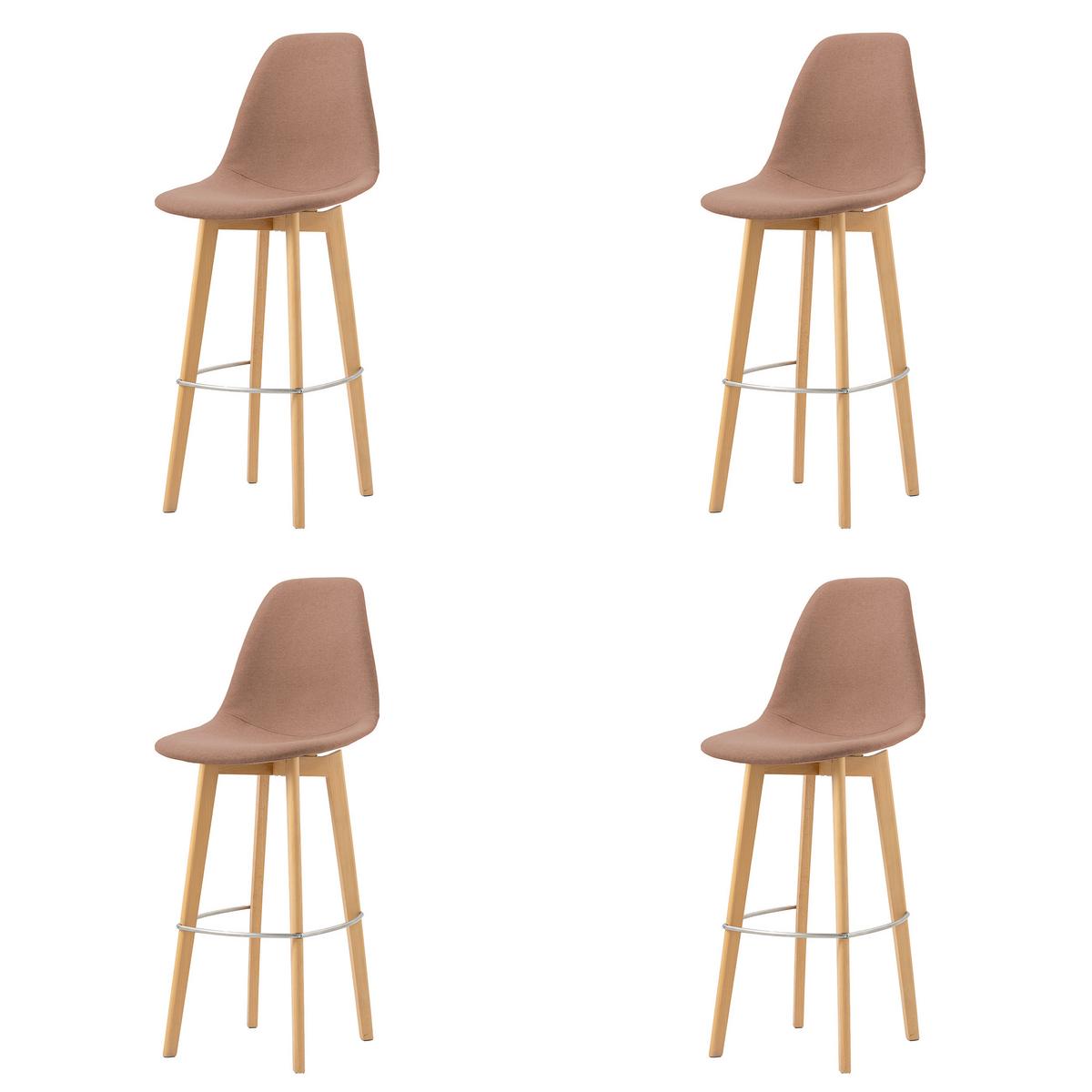 Barhocker-Set Keeve - Braun, MODERN, Holz/Metall (47/119/53cm) - MID.YOU