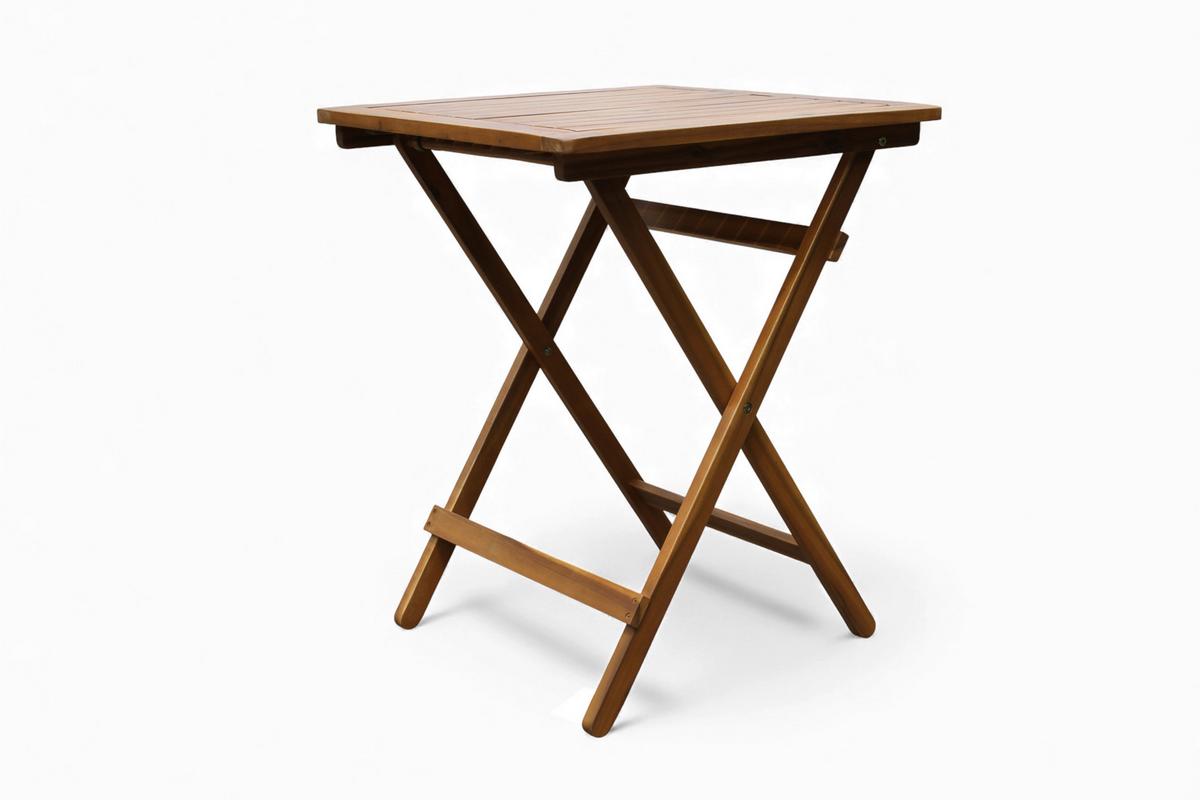 Balkonset, 3-teilig Akazie, klappbar - Hellbraun, Basics, Holz (60/60/72cm)