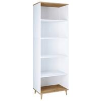 Regál LANDOS - biela/farba duba, Modern, kompozitné drevo (60/184/31cm) - MID.YOU