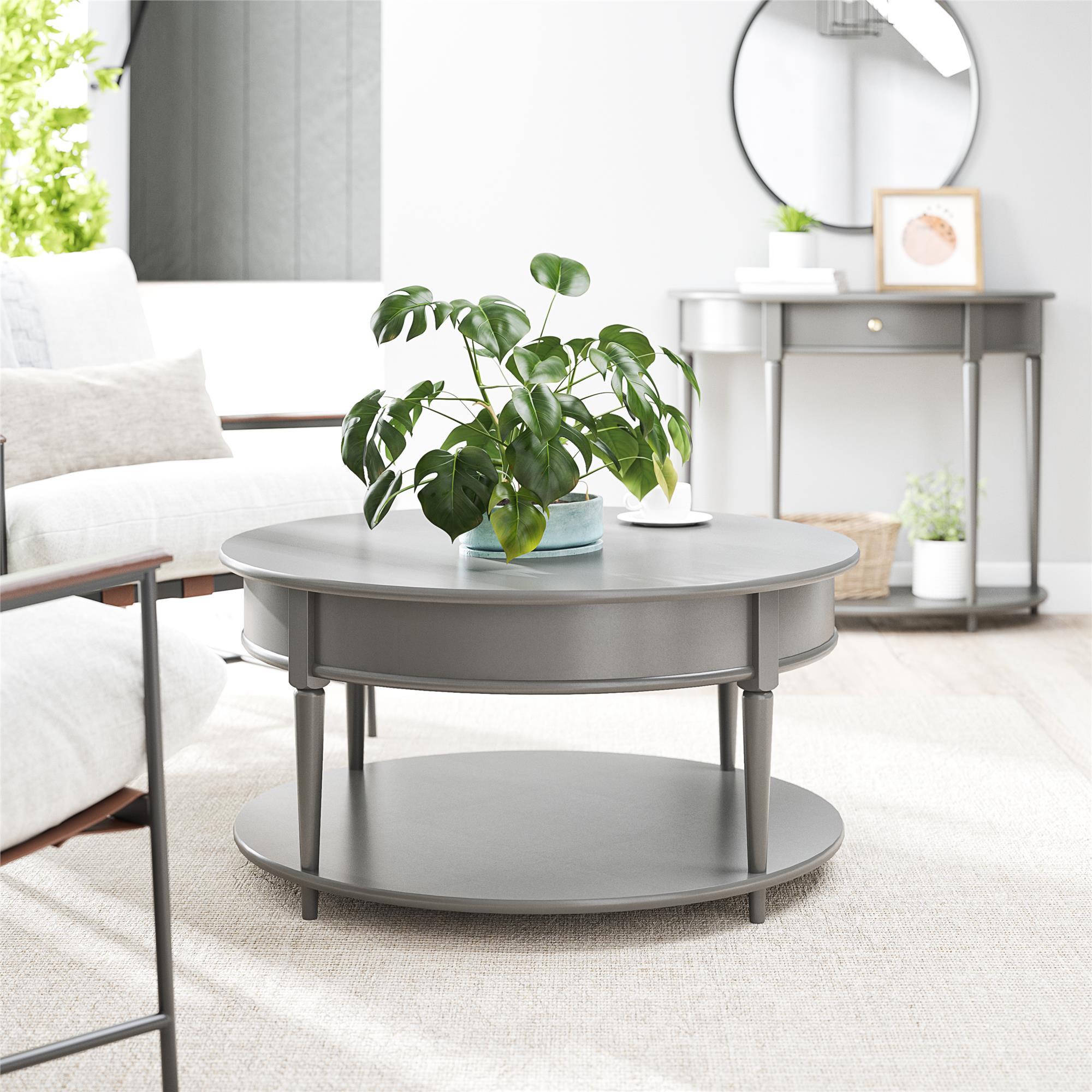 Couchtisch Aurora mit Ablagefach Grau - Grau, Design, Holzwerkstoff (91/46/91cm) - MID.YOU