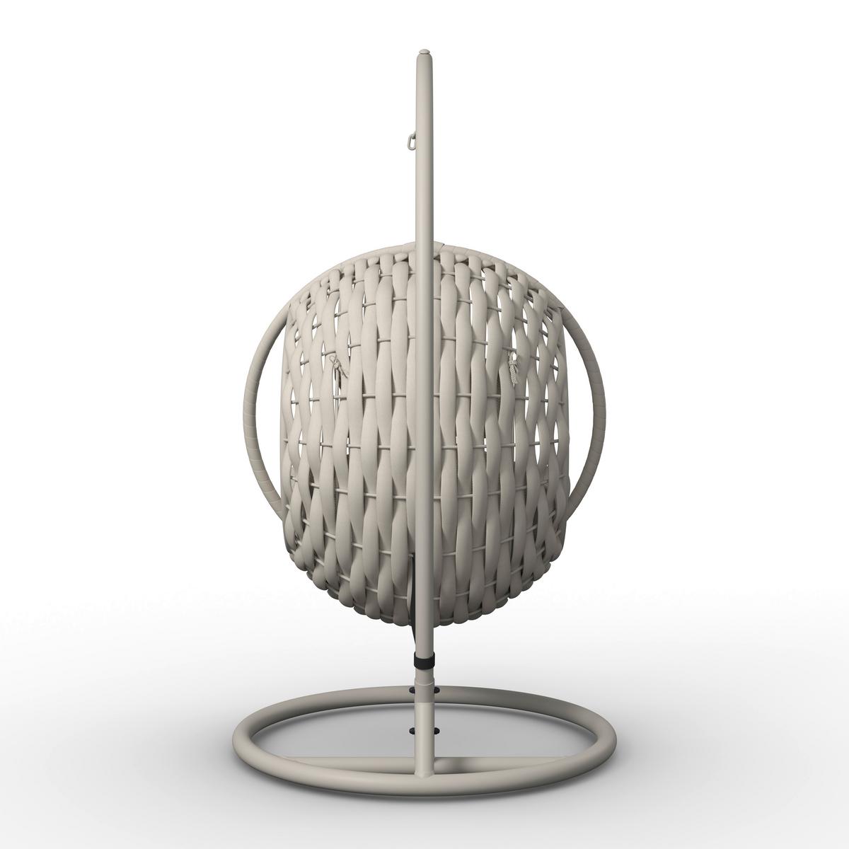 ZÁVESNÉ KRESLO MIRA - krémová, Modern, kov/textil (107/196/120cm) - Bessagi Garden