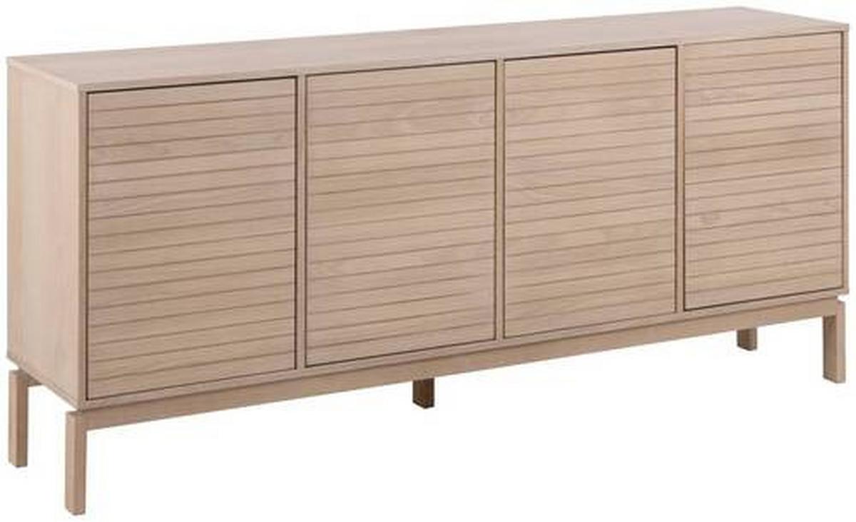 Široká komoda LINLEY dyha - biela/farba duba, Design, drevo/kompozitné drevo (180/80/40cm) - Livetastic