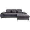 Eckschlafsofa Delphino, Grau S: 273x189 cm - Schwarz/Grau, MODERN, Textil (273/189cm) - Livetastic