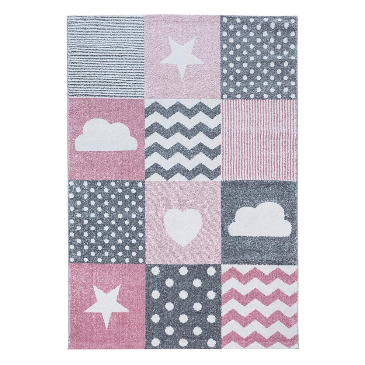 Kinderteppich Herz Pink Kids 200x290 cm - Pink, Trend, Textil (200/290cm) - Ben'n'jen