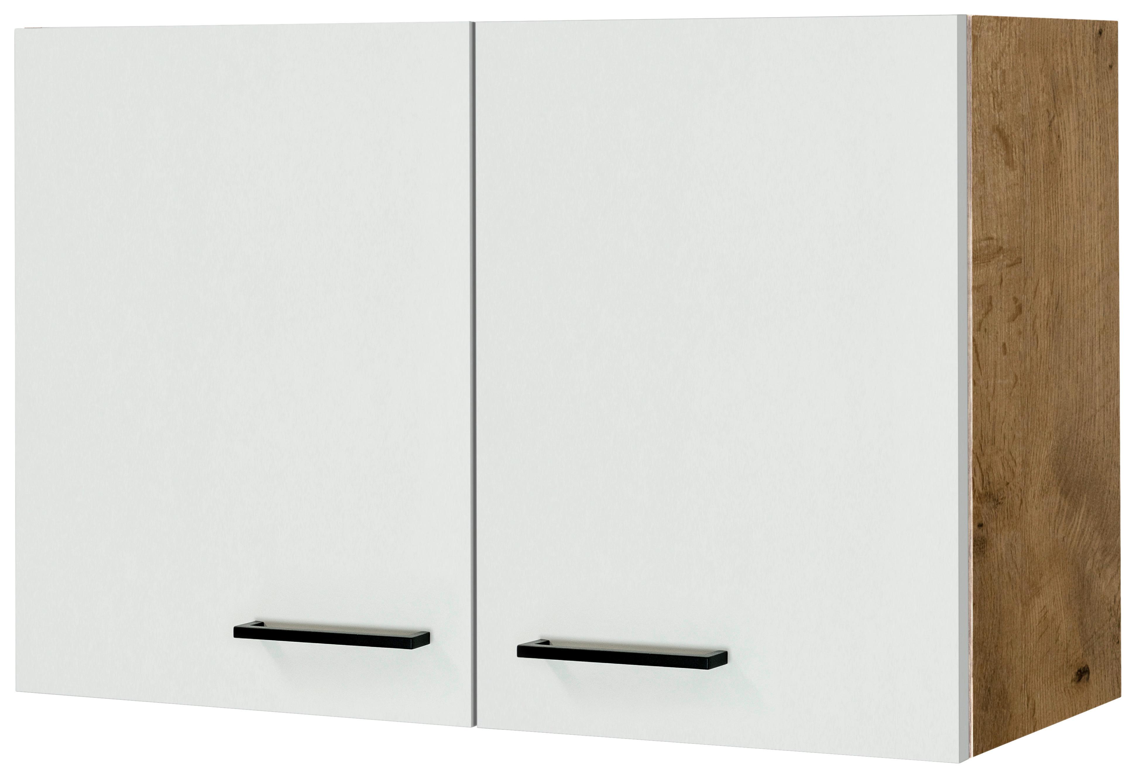 Horní kuchyňská skříňka AVILA AVILA H 80 - barvy dubu/černá, Konvenční, kov/kompozitní dřevo (80/54,8/32cm) - FlexWell