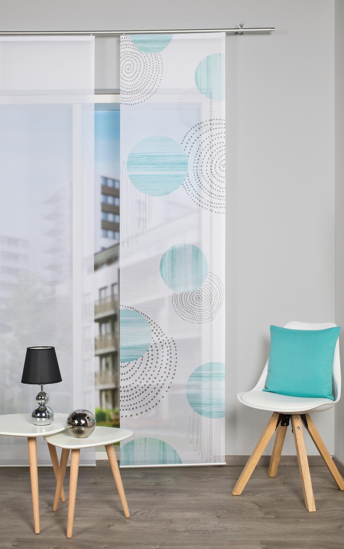 Flächenvorhang Neomi Mintgrün B: 60 Cm - Mintgrün, Design, Textil (60/260cm)