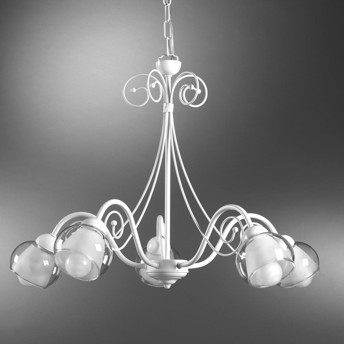 Kronleuchter Camilla Perlmutt L: 60 cm - Perlmutt, KONVENTIONELL, Glas/Metall (60/60/100cm)