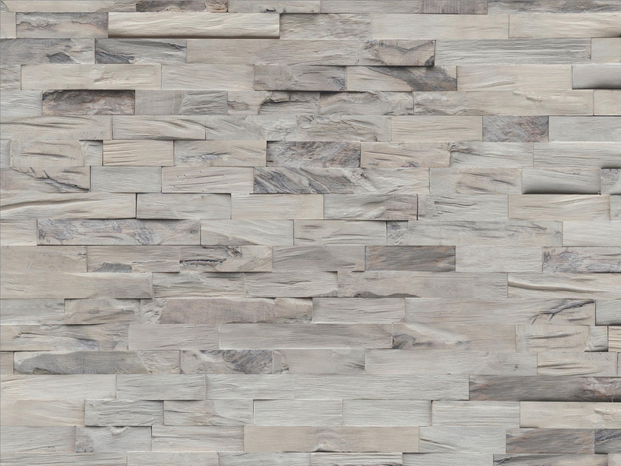 Wandverkleidung Beachwood Hevea Sunbleached - Hellbraun, Basics, Holz (61/15/2cm)