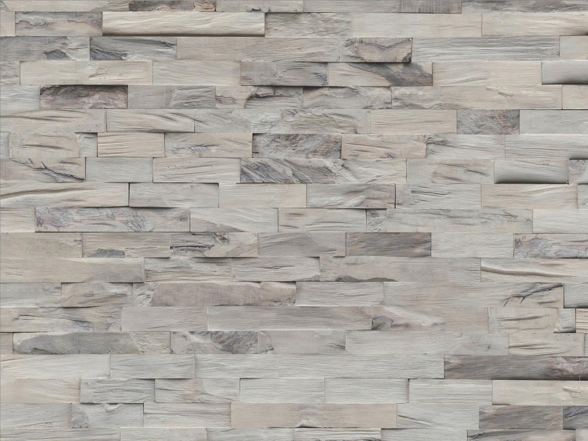 Wandverkleidung Beachwood Hevea Sunbleached - Hellbraun, Basics, Holz (61/15/2cm)