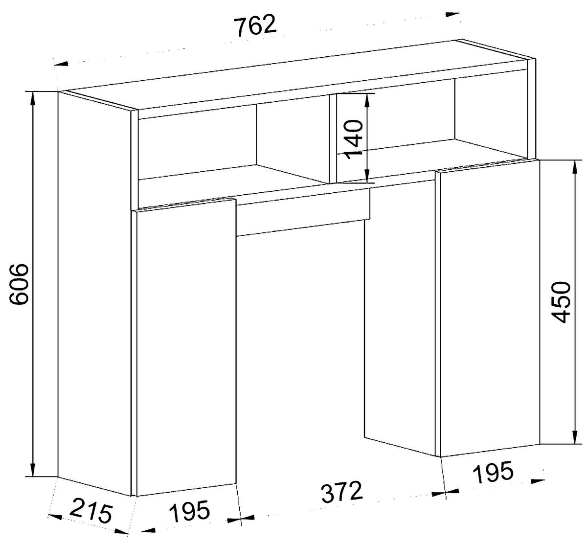 Badezimmerregal Tinoli S - Weiß, MODERN, Holzwerkstoff (76/61/20cm) - MID.YOU