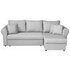 Ecksofa Sara - Hellgrau/Schwarz, Design, Textil (248/143cm) - P & B