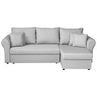 Ecksofa Sara - Hellgrau/Schwarz, Design, Textil (248/143cm) - P & B