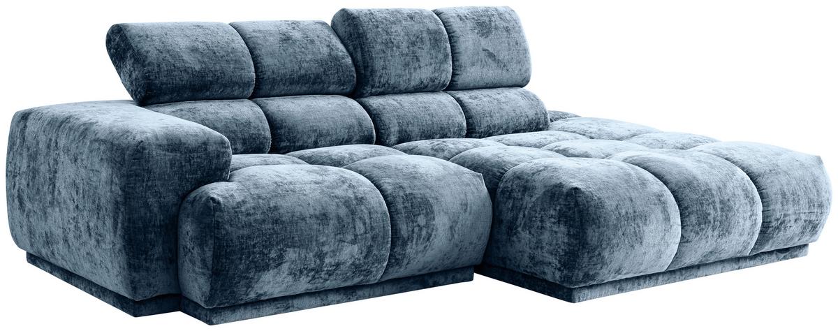 Ecksofa Chani Blau, Schenkel: 239x150 cm - Blau, MODERN, Textil (239/150cm) - MID.YOU