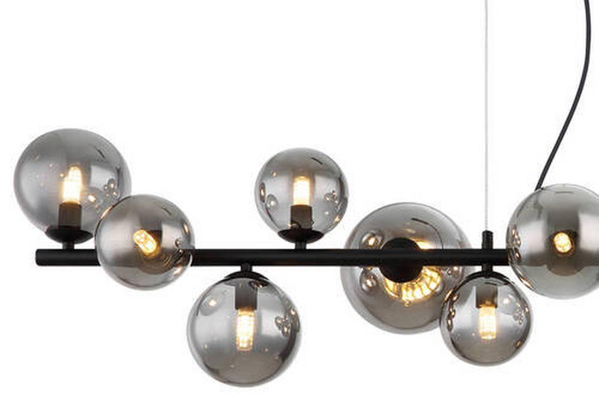 LED-Hängeleuchte 56133-13h - Transparent/Schwarz, Design, Glas/Kunststoff (120/34,5/120cm) - Globo