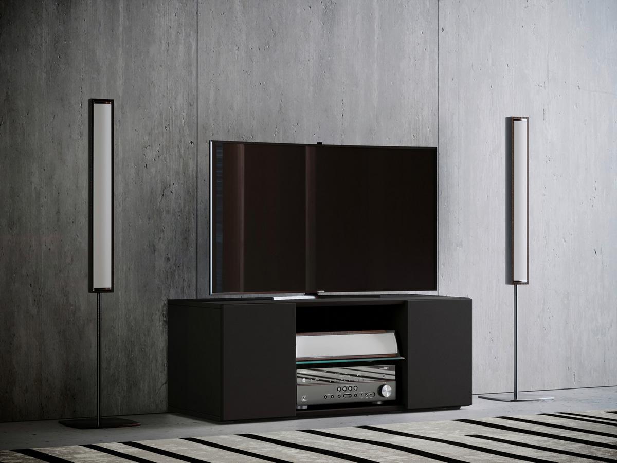 TV - skrinka Lowina š: 95 cm čierna - čierna, Konventionell, kompozitné drevo/plast (95/37,8/40,3cm) - MID.YOU