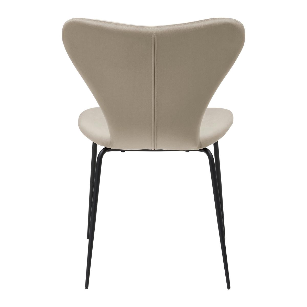 Jídelní židle ALICIA béžová - černá/šampaňská, Moderní, kov/dřevo (53/82,5/53cm) - Bessagi Home