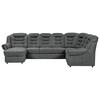 Wohnlandschaft Boston Dunkelgrau Chenille - Dunkelgrau/Schwarz, KONVENTIONELL, Textil (165/333/216cm) - Livetastic