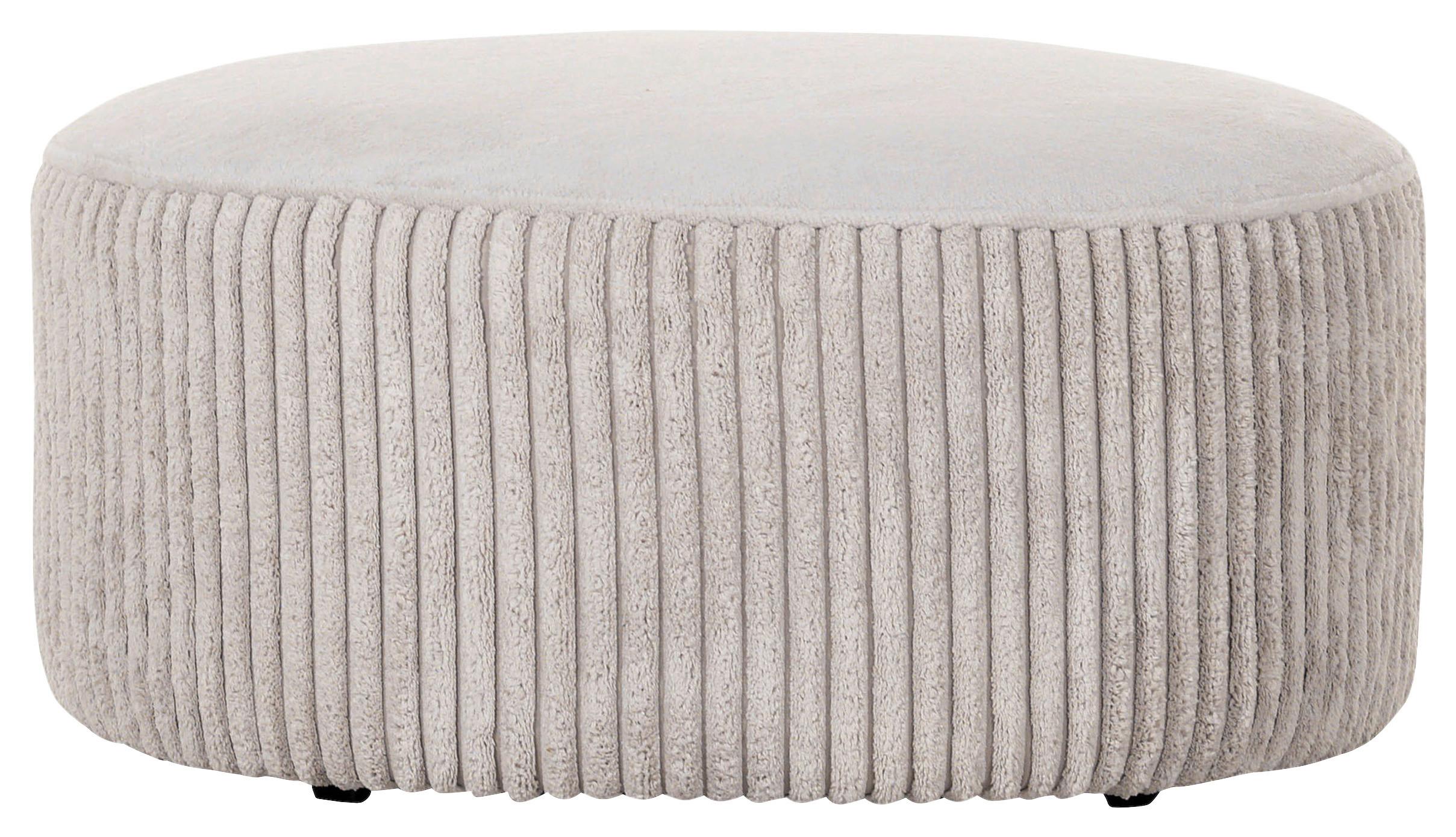 HOCKER Borrby, Beige B: 75 cm - Beige/Schwarz, KONVENTIONELL, Textil (75/38cm) - MID.YOU