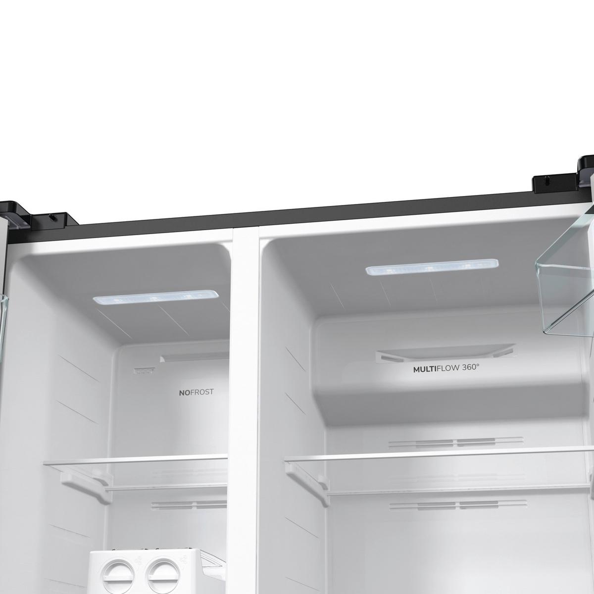 Side-by-side Nrr9185eabxl Advanced - Schwarz, MODERN, Glas/Kunststoff (91,5/178,6/67cm) - Gorenje