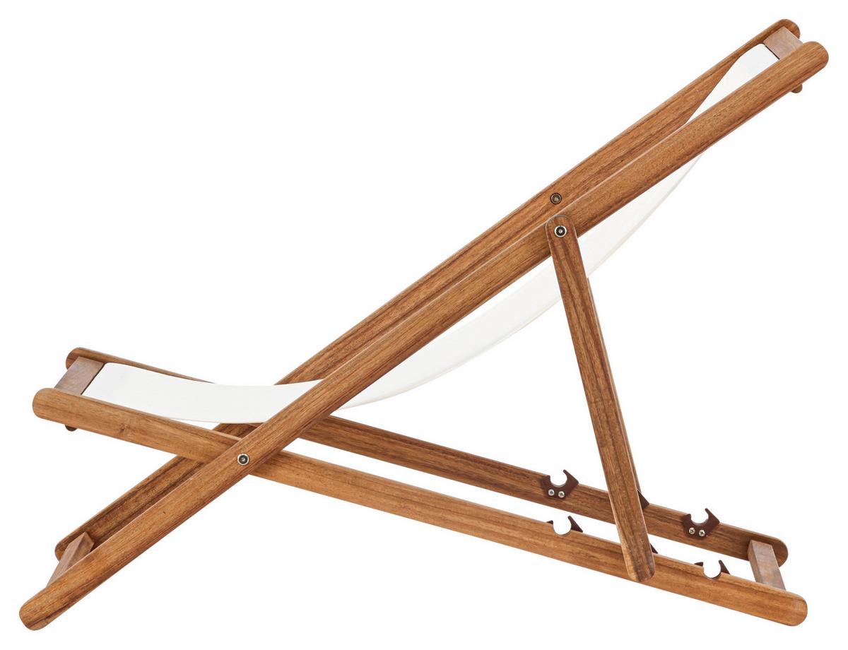 Strandsessel Peachy - Beige/Naturfarben, KONVENTIONELL, Holz/Textil (57/80/105cm) - Gardenson