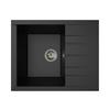 Spüle Houston Schwarz 62x21 Cm - Schwarz, Basics, Glas/Kunststoff (62/21/50cm) - Respekta