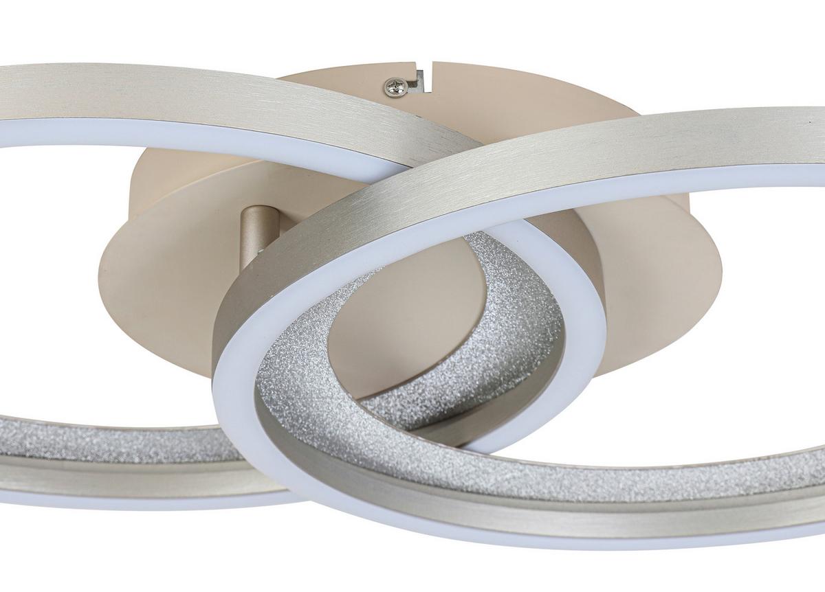STROPNÉ LED SVIETIDLO KRISTA - piesková/šampanská, Modern, kov/plast (53,5/33,5/7,5cm) - Mömax