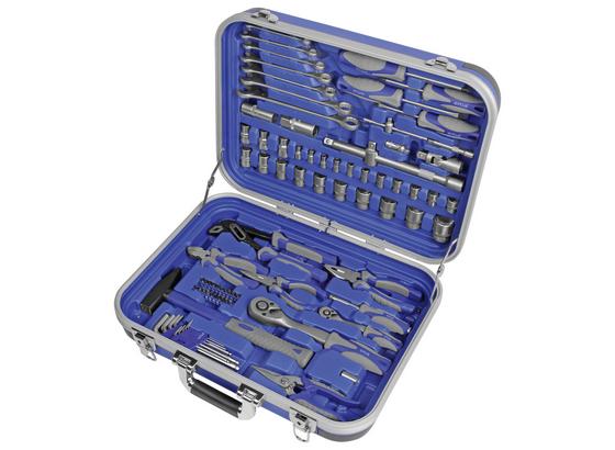 Werkzeugkoffer 03156 1/2 Werkzeugkoffer 03156 1/2" und 1/4", 82-teilig - Blau, MODERN, Kunststoff/Metall (48,5/39,5/15,5cm) - Erba
