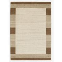 Wollteppich Alagis Border - Beige/Naturfarben, KONVENTIONELL, Textil (90/160cm) - Cazaris