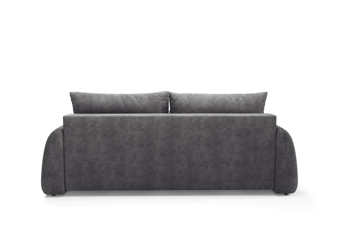 Schlafsofa Geronimo Grau B: 252cm - Schwarz/Grau, Design, Textil (252/93/167cm) - Livetastic