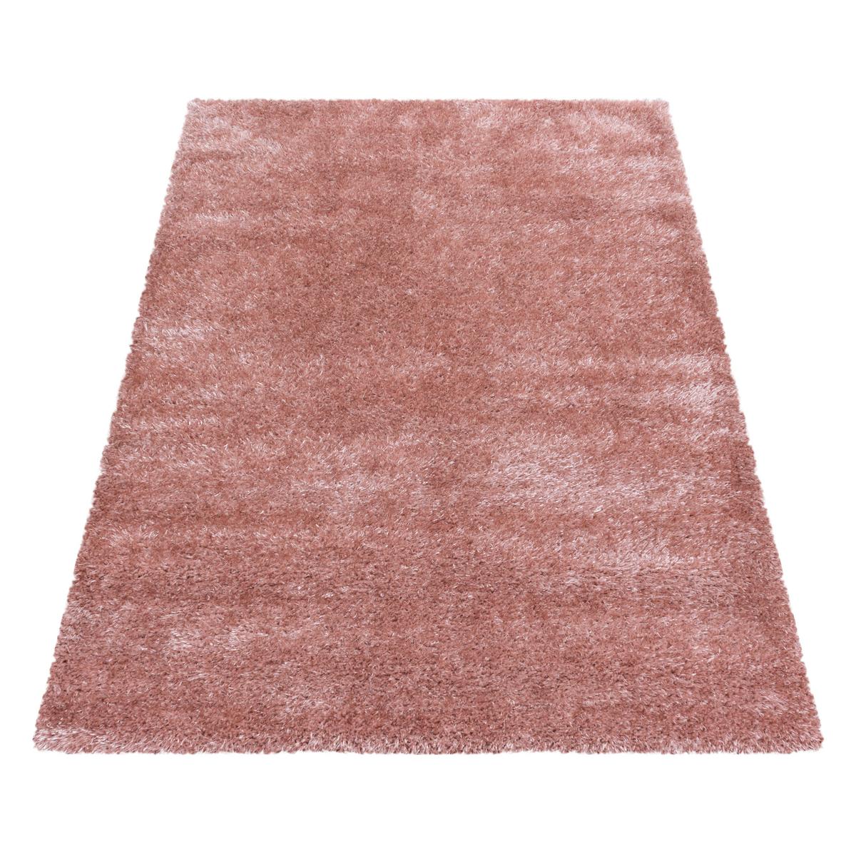 Hochflor Teppich Rosa Naturfaser Brilliant 200x290cm - Rosa, Basics, Textil (200/290cm)