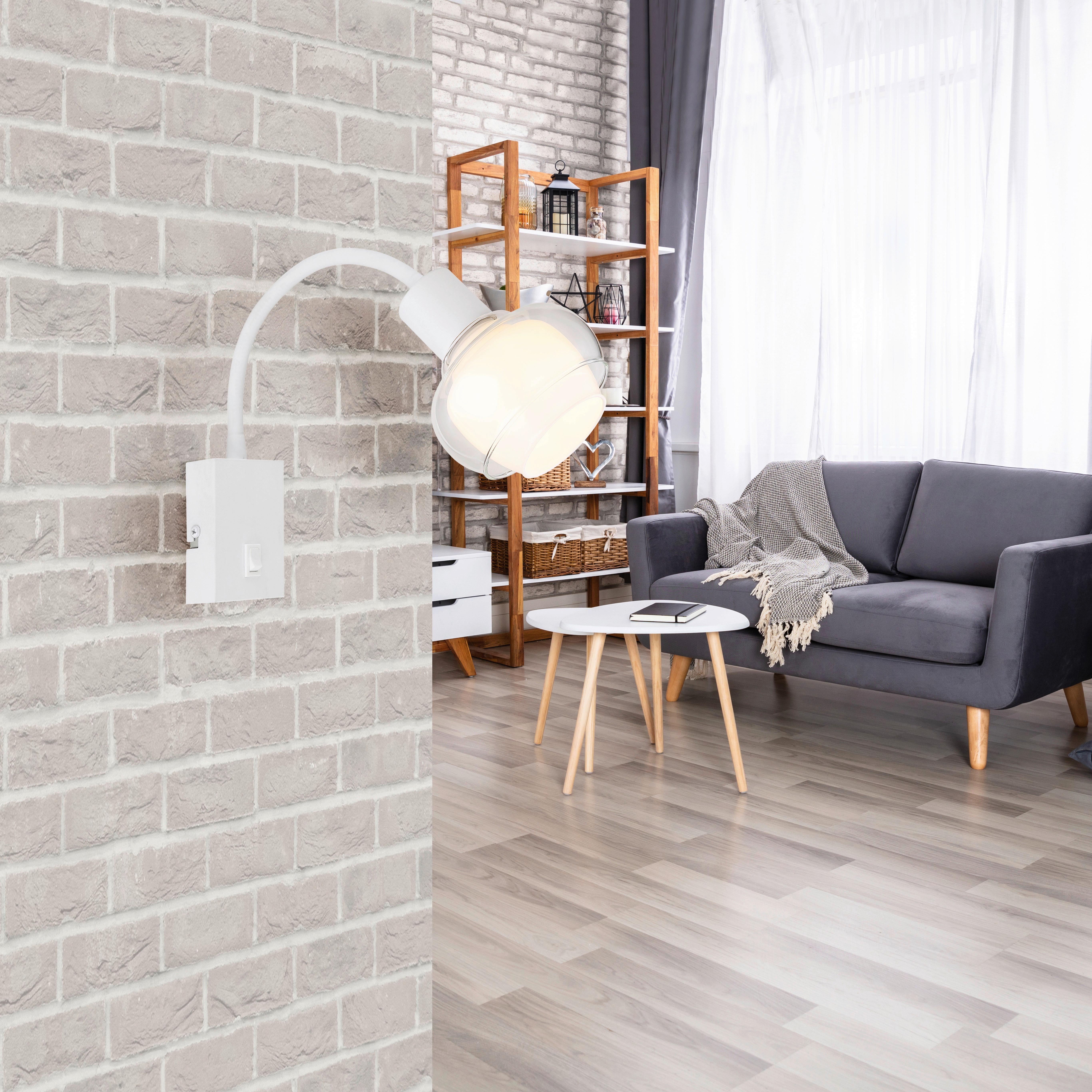Wandleuchte 54309ww - Klar/Opal, Design, Glas/Kunststoff (10,5/35,5/46,5cm) - Globo