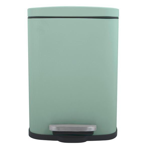 Treteimer Akira 5l Mintgrün Metall LxBxH: 21,4x17,6x30 cm - Schwarz/Mintgrün, Basics, Kunststoff/Metall (21,4/17,6/30cm)