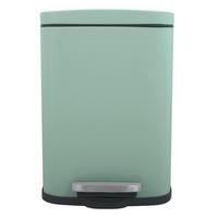Treteimer Akira 5l Mintgrün Metall LxBxH: 21,4x17,6x30 cm - Schwarz/Mintgrün, Basics, Kunststoff/Metall (21,4/17,6/30cm)