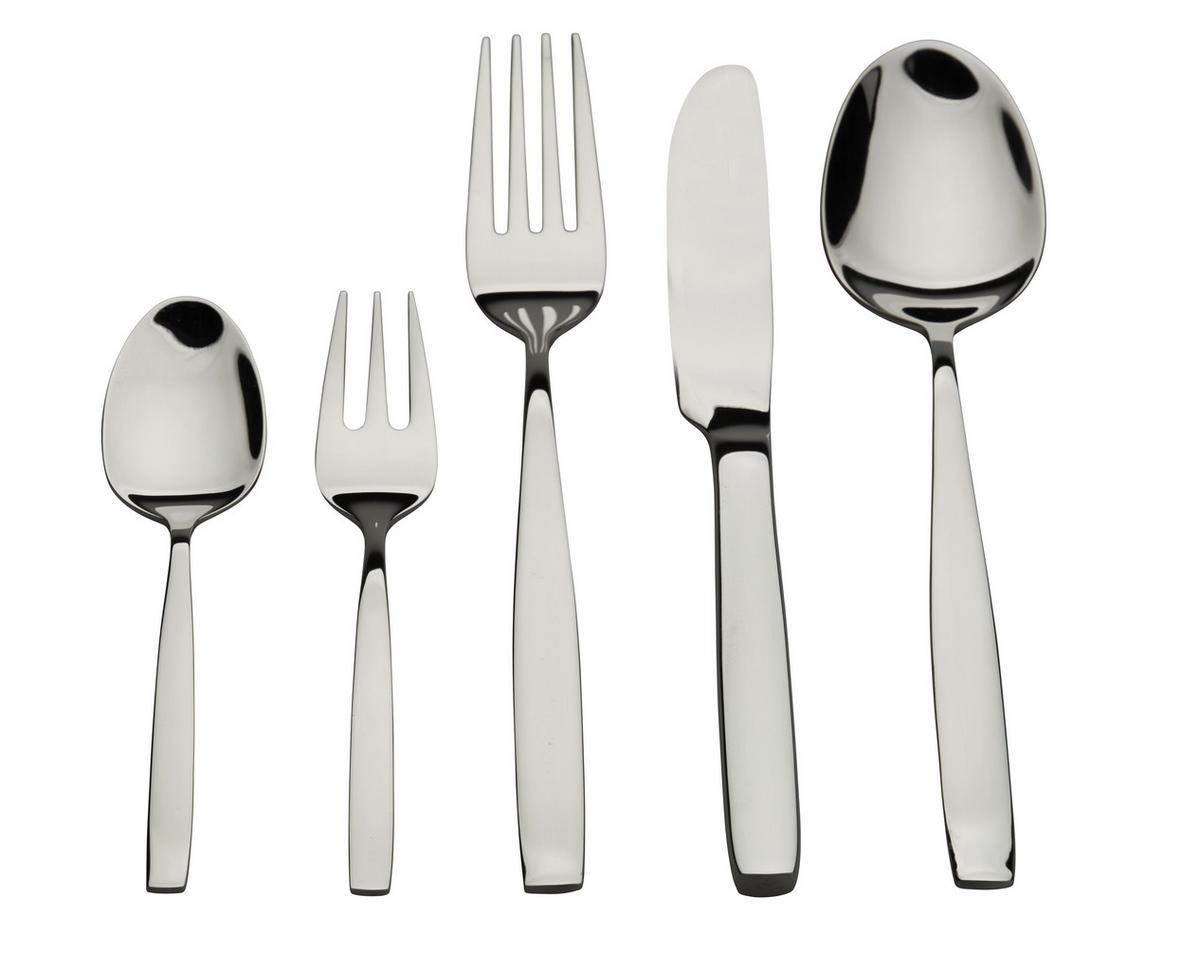 Besteckset 30-teilig Bonnie Für 6 Personen - Edelstahlfarben, MODERN, Metall - James Wood