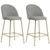 Barhocker Grau B: 50 Cm - Goldfarben/Grau, Design, Textil/Metall (50/102/50cm) - MID.YOU