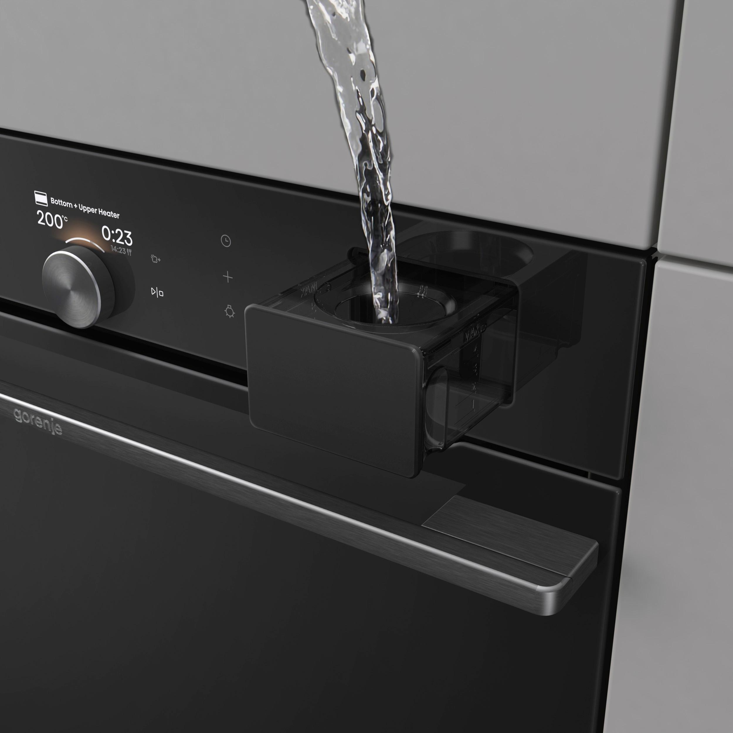 Dampfbackofen BFs6148b - Schwarz, MODERN, Glas (59,5/59,5/56,4cm) - Gorenje