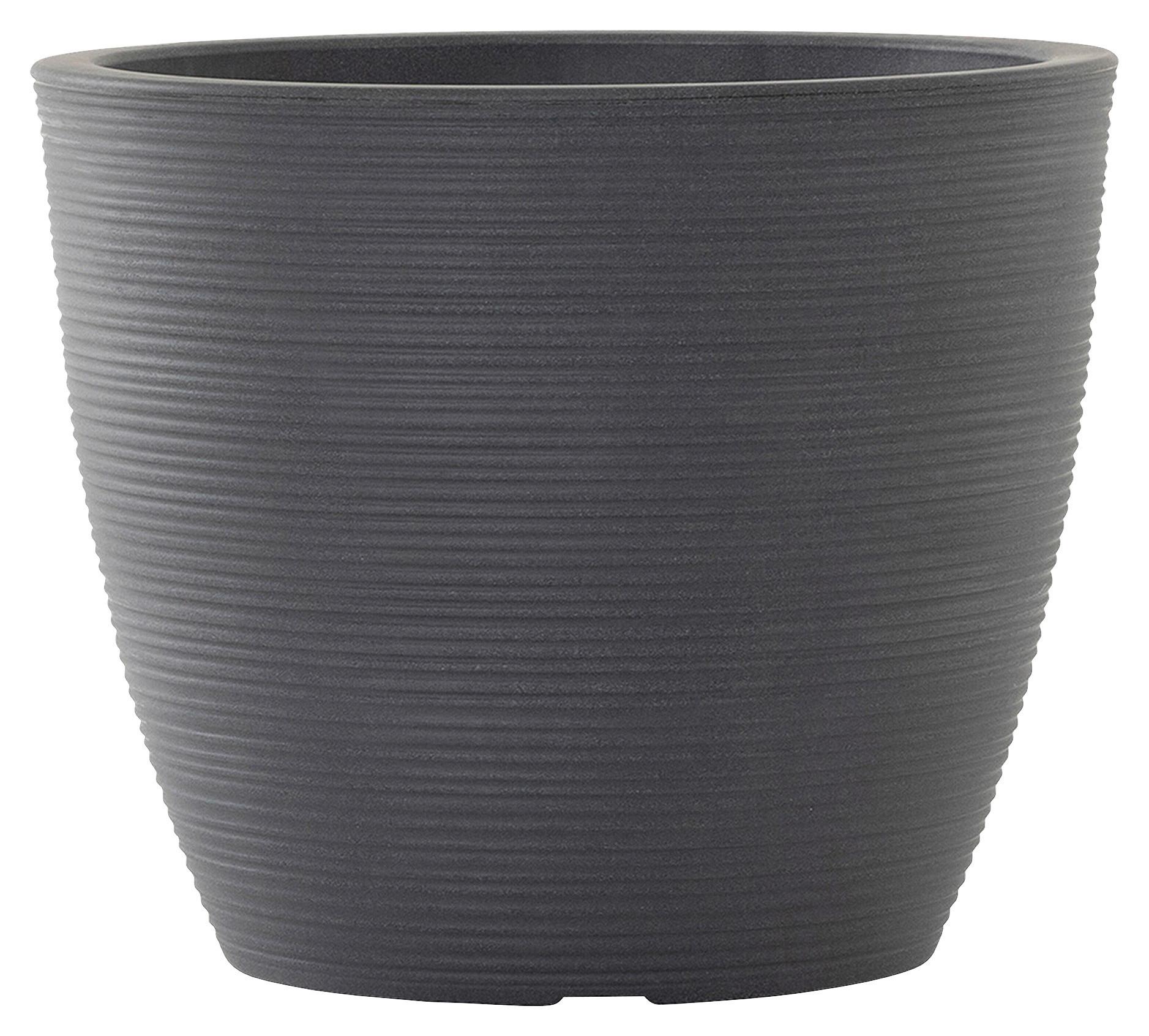 Pflanzentopf Anthrazit D: 58 cm Rund - Anthrazit, Basics, Kunststoff (58/49cm) - Siena Garden